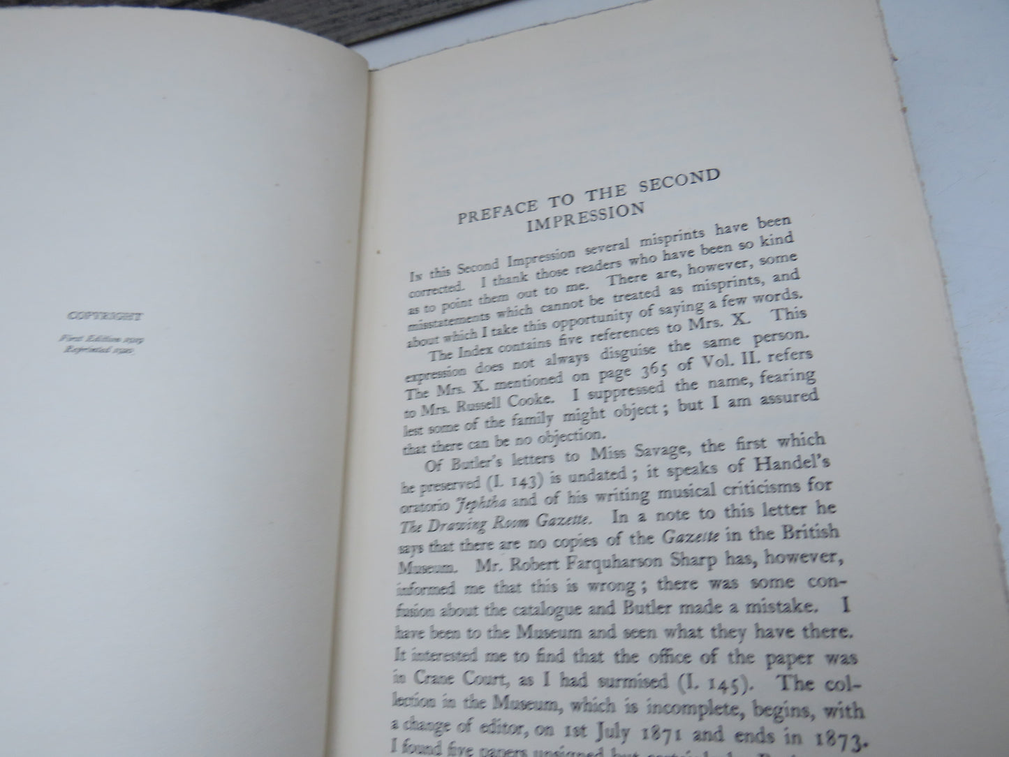 Samuel Butler, Author of Erewhon (1835-1902) A Memoir by Henry Festing Jones, Volume I (Biography Book, 1920)