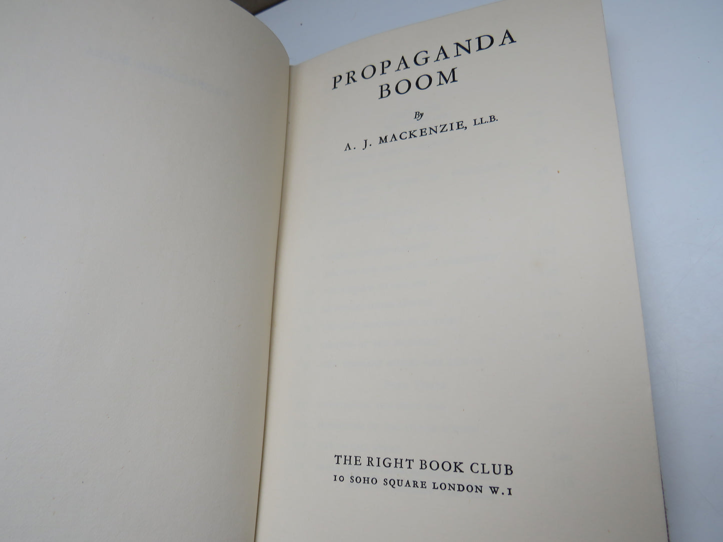 Propaganda Boom By A. J. Mackenzie 1938