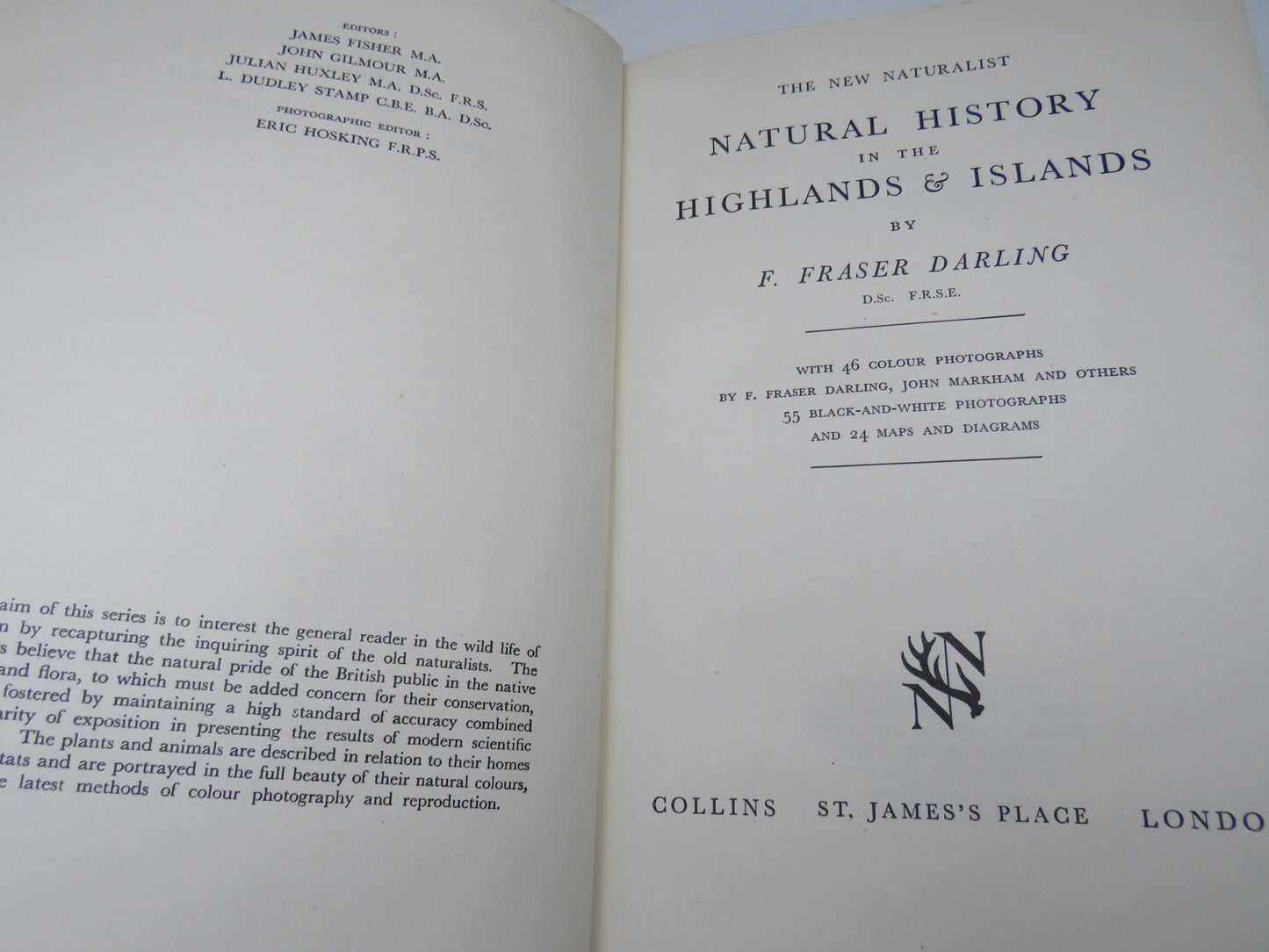 Natural History in the Highlands and Islands by F. Fraser Darling (Natural History Book, 1947)