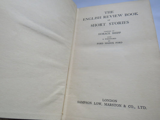 The English Review Book of Short Stories Compiled By Horace Shipp