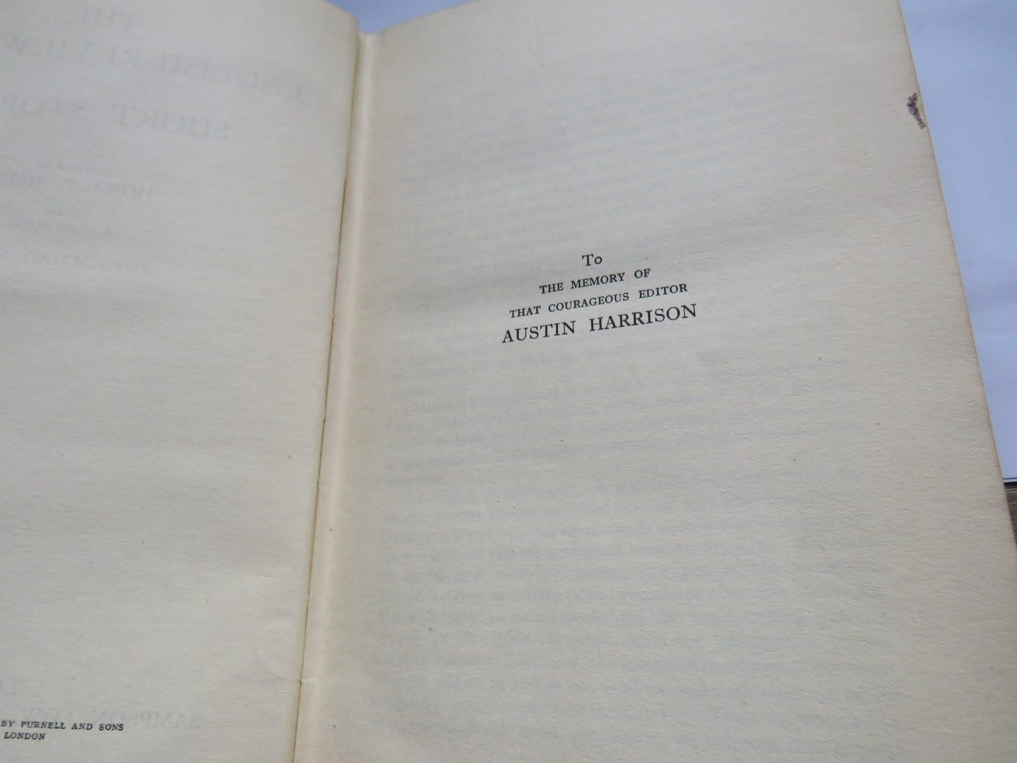 The English Review Book of Short Stories Compiled By Horace Shipp