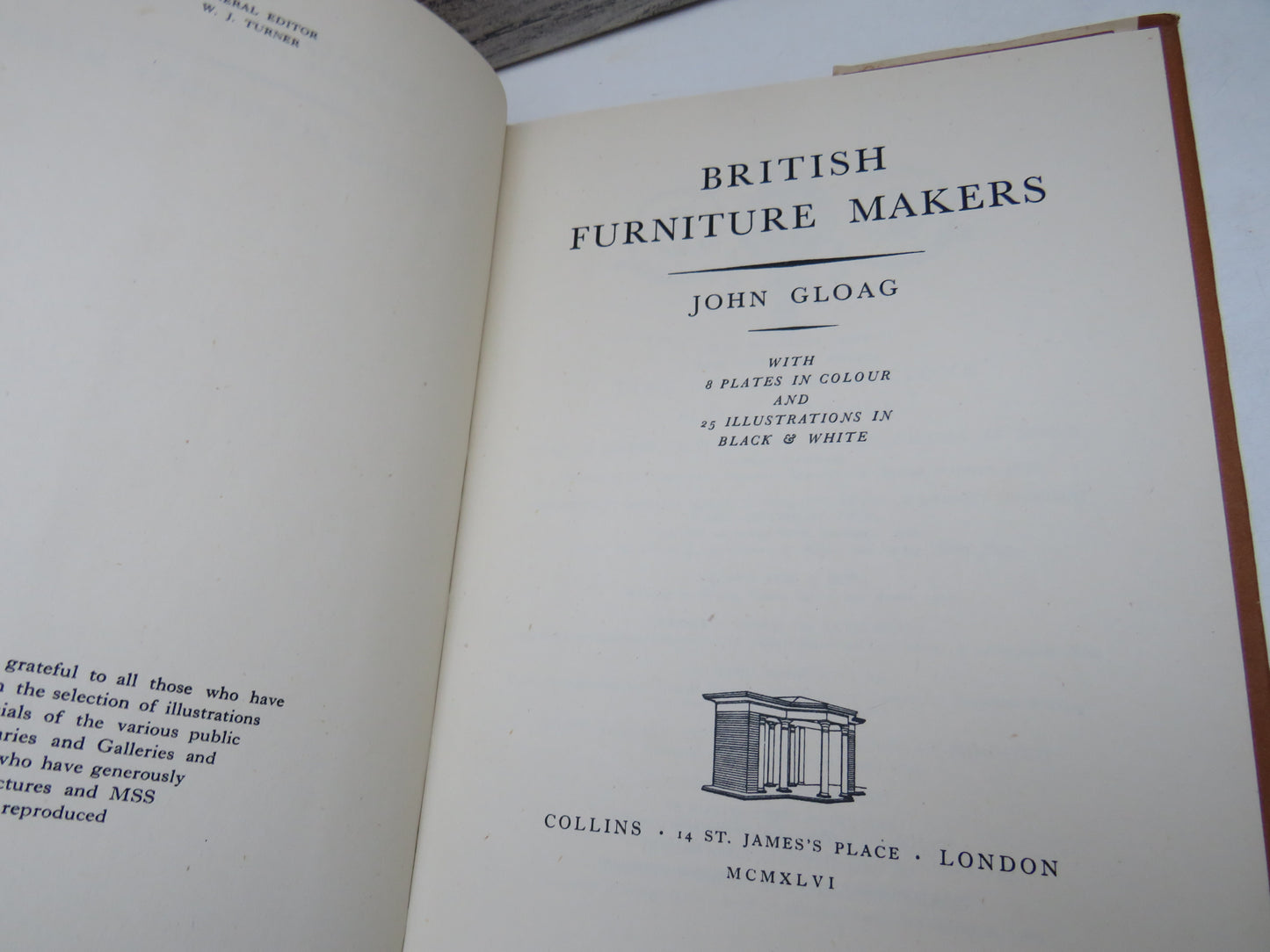 British Furniture Makers by John Gloag (Art & History Book, 1946)