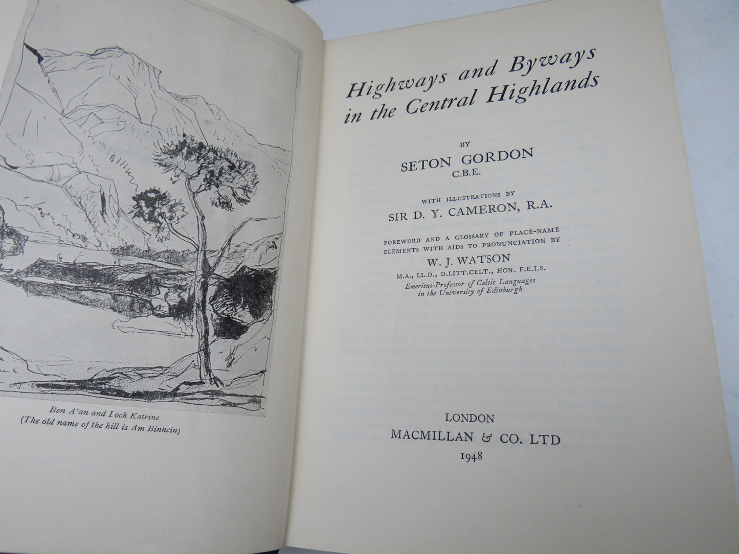 Highways and Byways in the Central Highlands by Seton Gordon (Travel & Exploration Book, 1948)