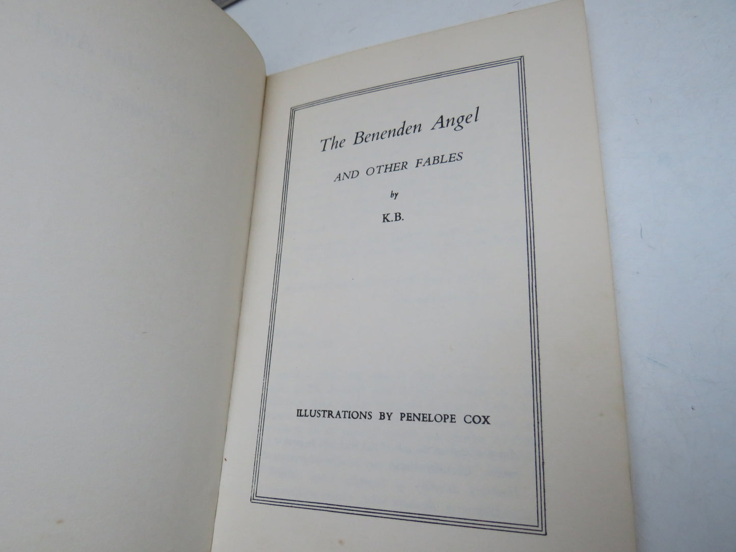 The Benenden Angel and Other Fables by K. B (Vintage Fables Book)