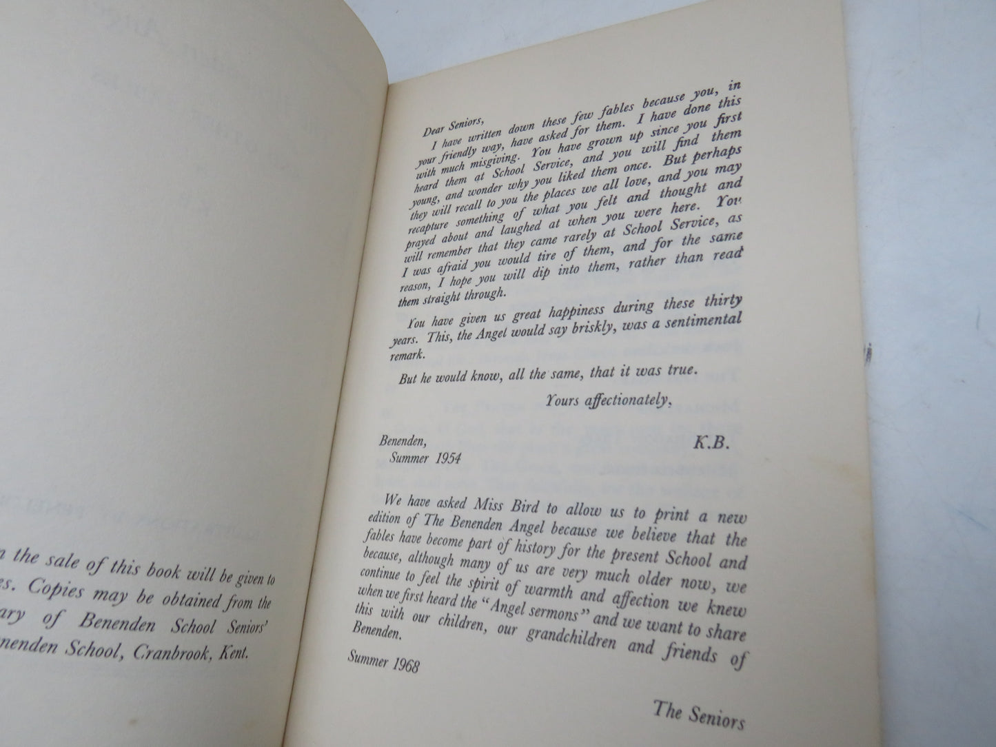 The Benenden Angel and Other Fables by K. B (Vintage Fables Book)