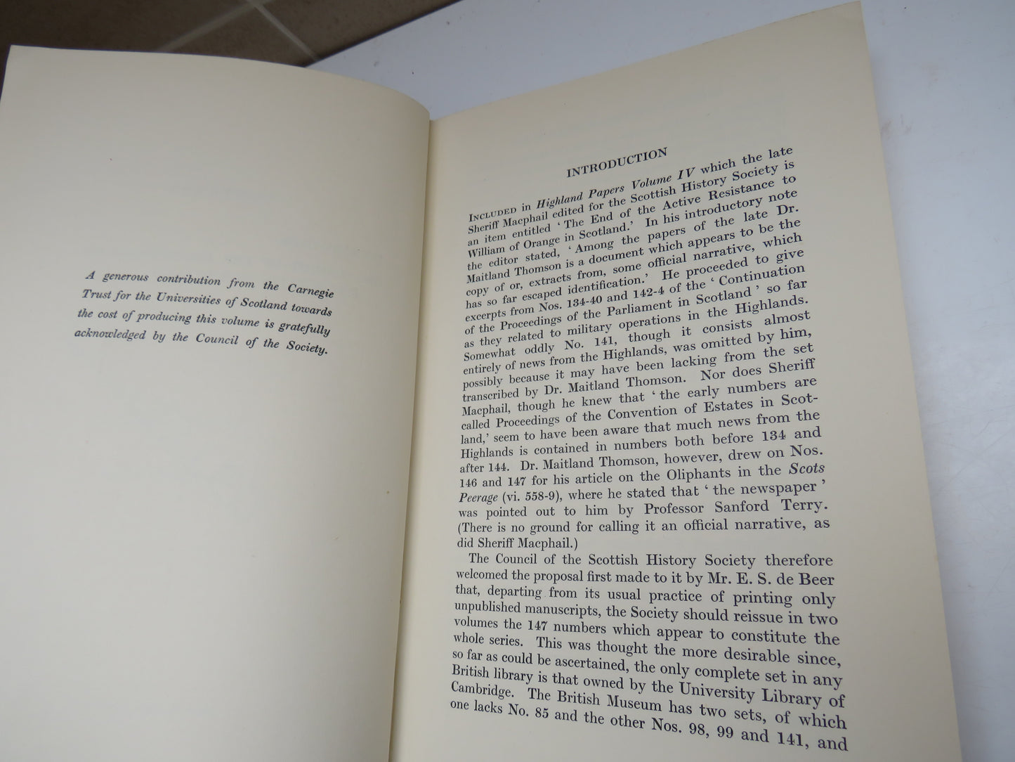 An Account Of The Proceedings Of The Estates In Scotland 1689-1690 Vol I 1954