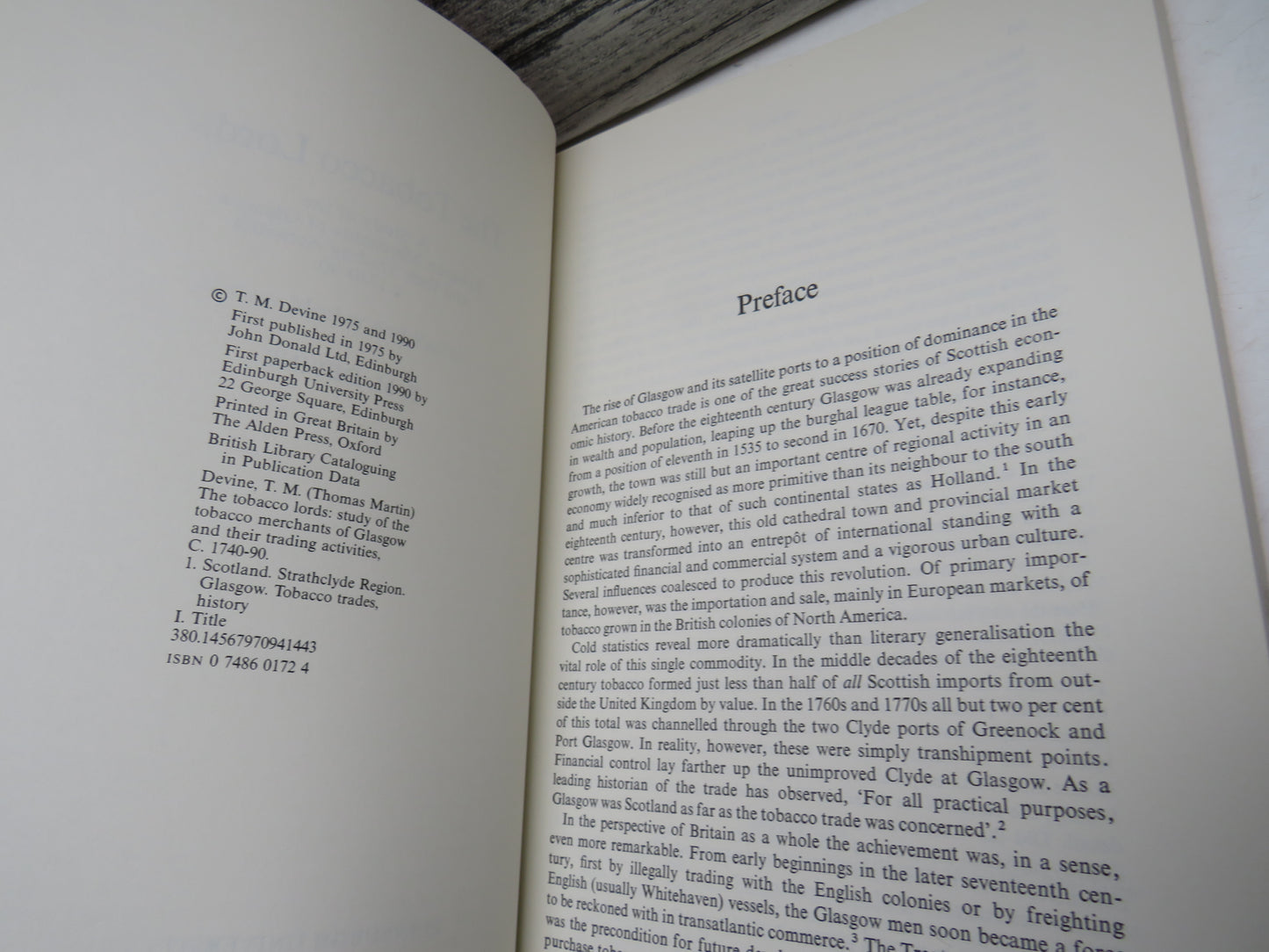 The Tobacco Lords A Study Of The Tobacco Merchants of Glasgow and Their Trading Activities C.1740-90 By T.M. Devine