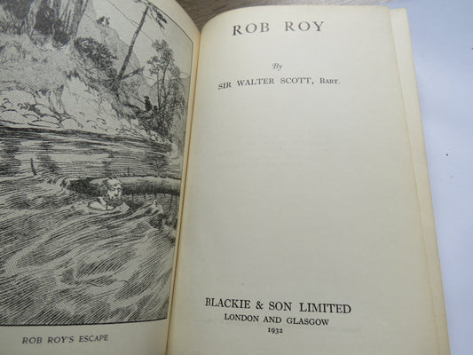 Rob Roy By Sir Walter Scott 1932