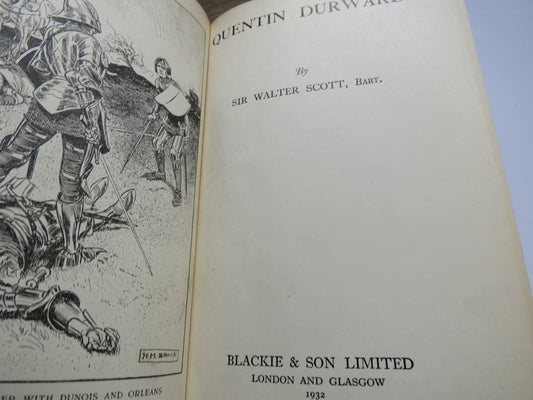 Quentin Durward By Sir Walter Scott 1932