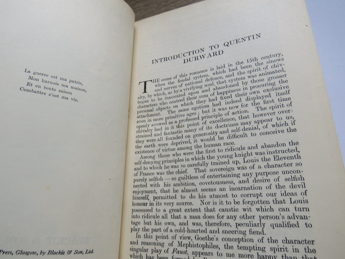 Quentin Durward By Sir Walter Scott 1932