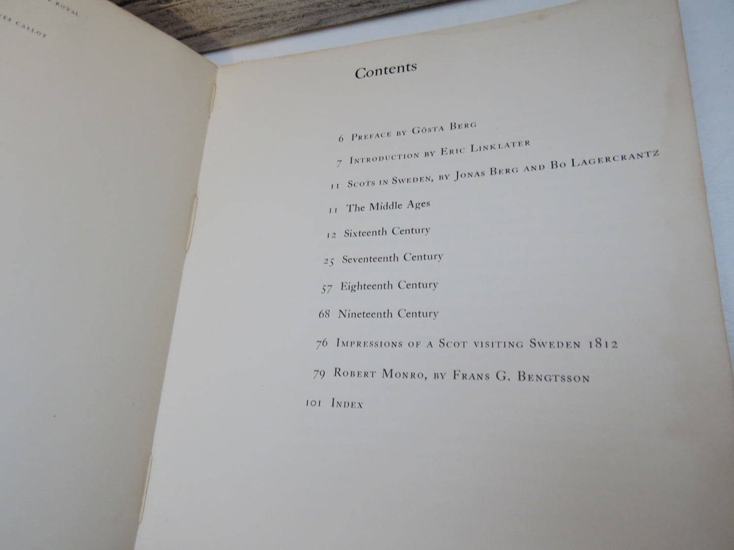 Scots in Sweden by Jonas Berg and Bo Lagercrantz (History Book, 1962)