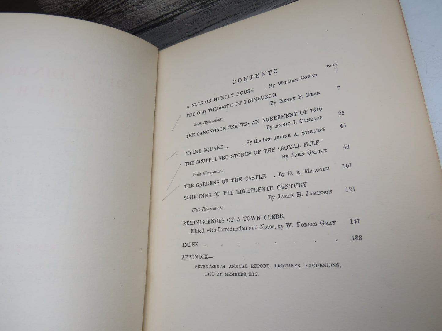 The Book of the Old Edinburgh Club, Fourteenth (14th) Volume, 1925