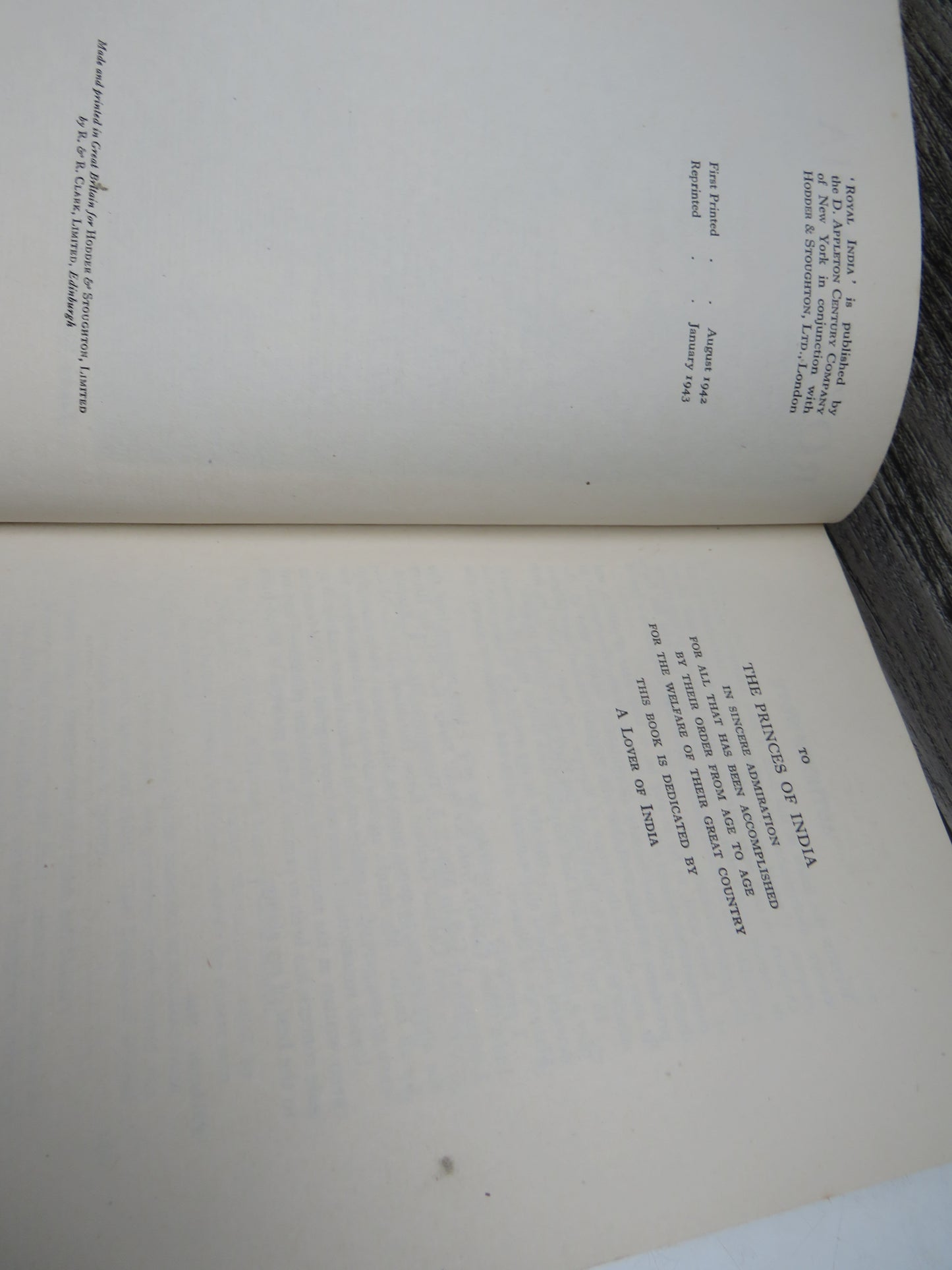 Royal India, A descriptive and historical study of India's fifteen principal States and their Rules by Maud Diver, 1943