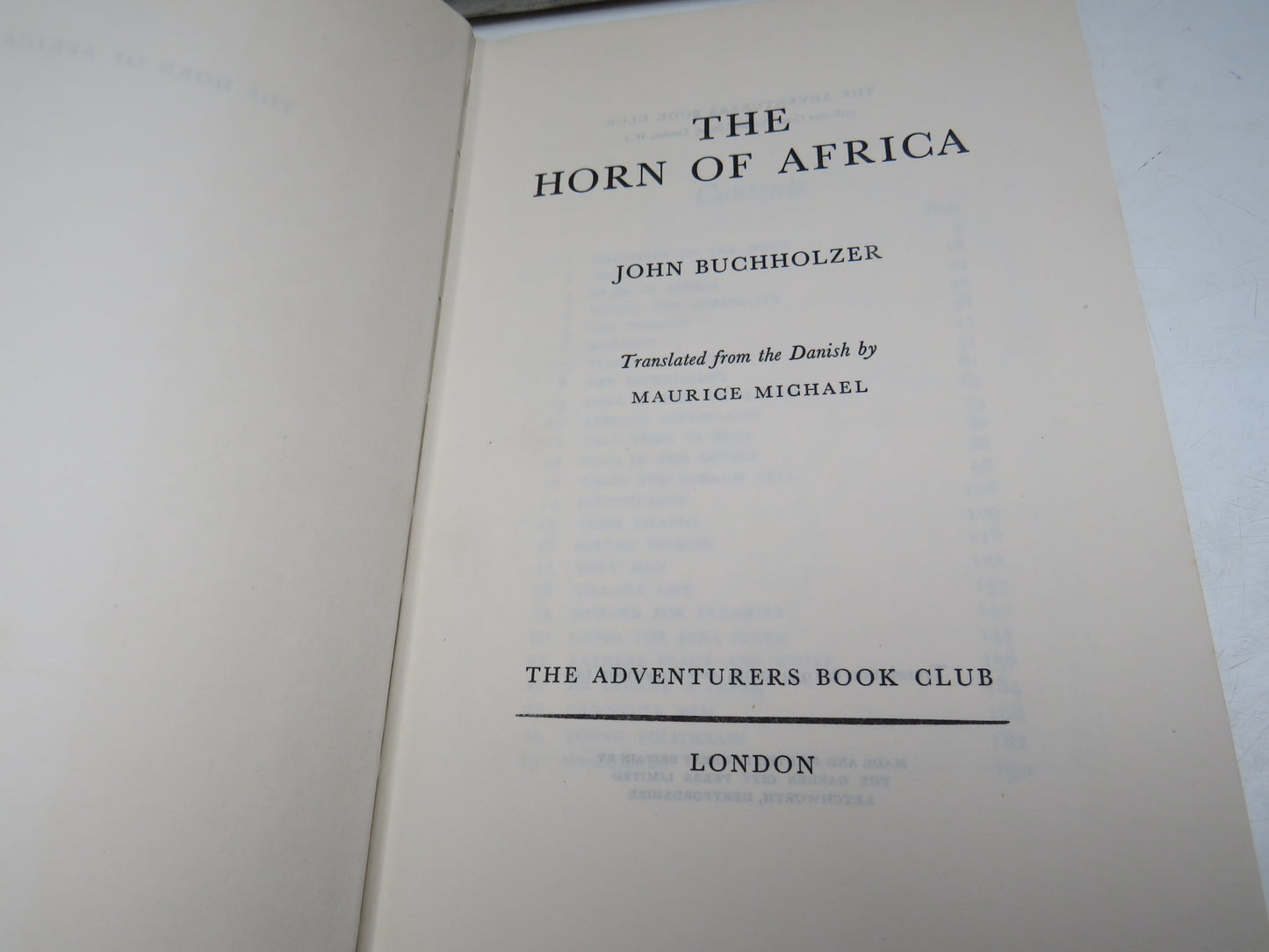 The Horn of Africa, Travels in British Somaliland by John Buchholzer, 1959