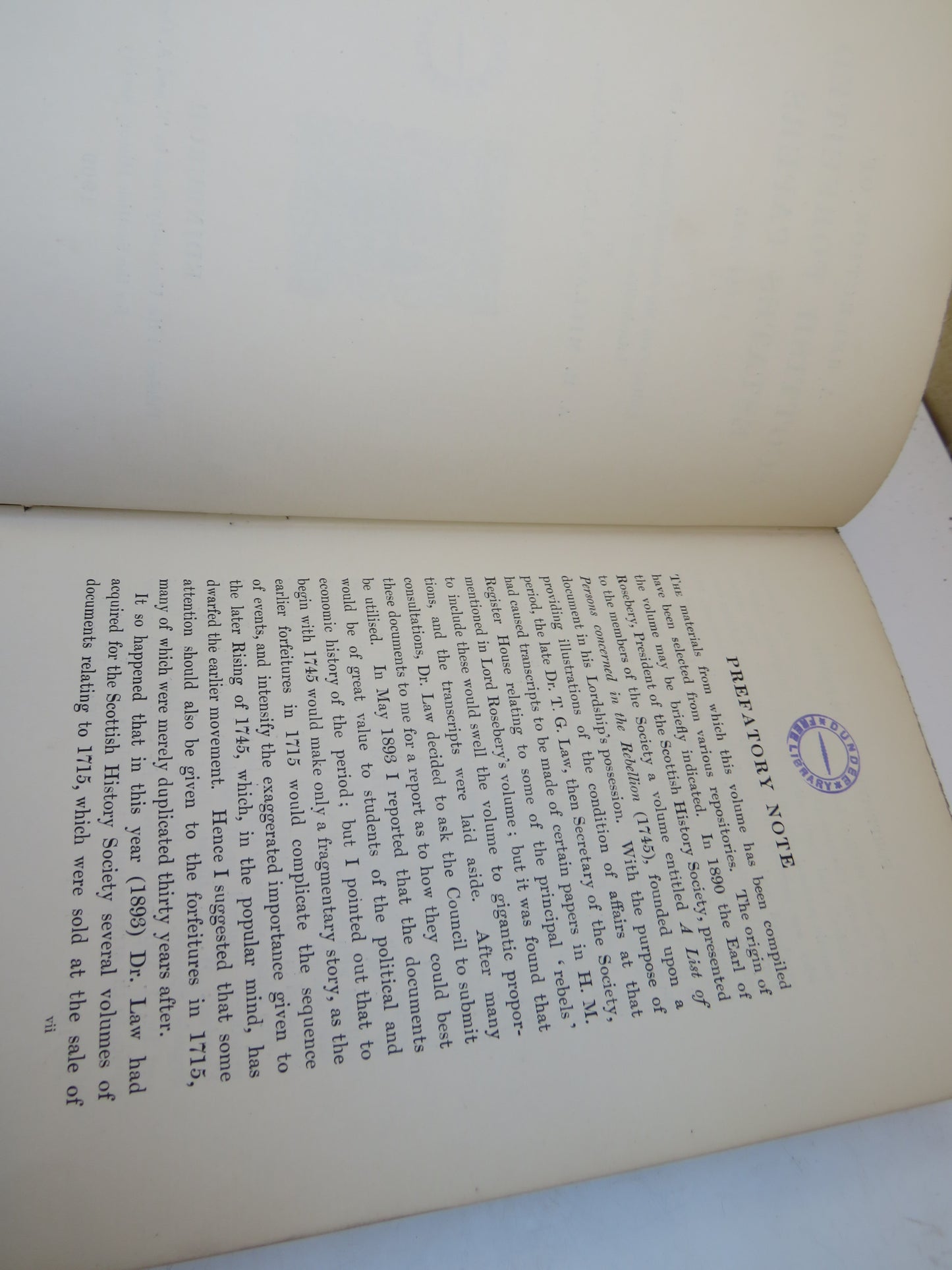 A Selection of Scottish Forfeited Estate Papers 1715; 1745 By A. H. Millar 1909
