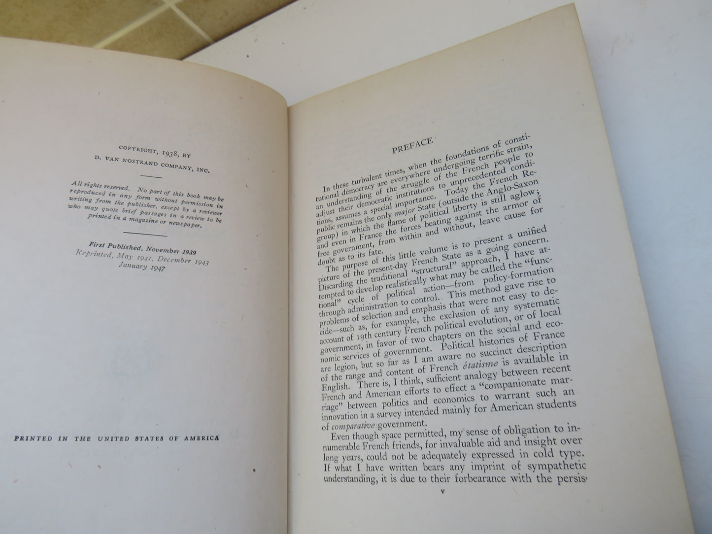 The Government of the French Republic By Walter Rice Sharp 1947