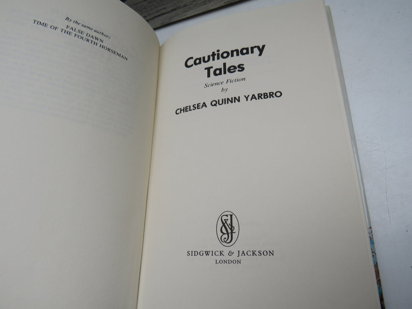Cautionary Tales Science Fiction by Chelsea Quinn Yarbro, 1980, First UK Edition