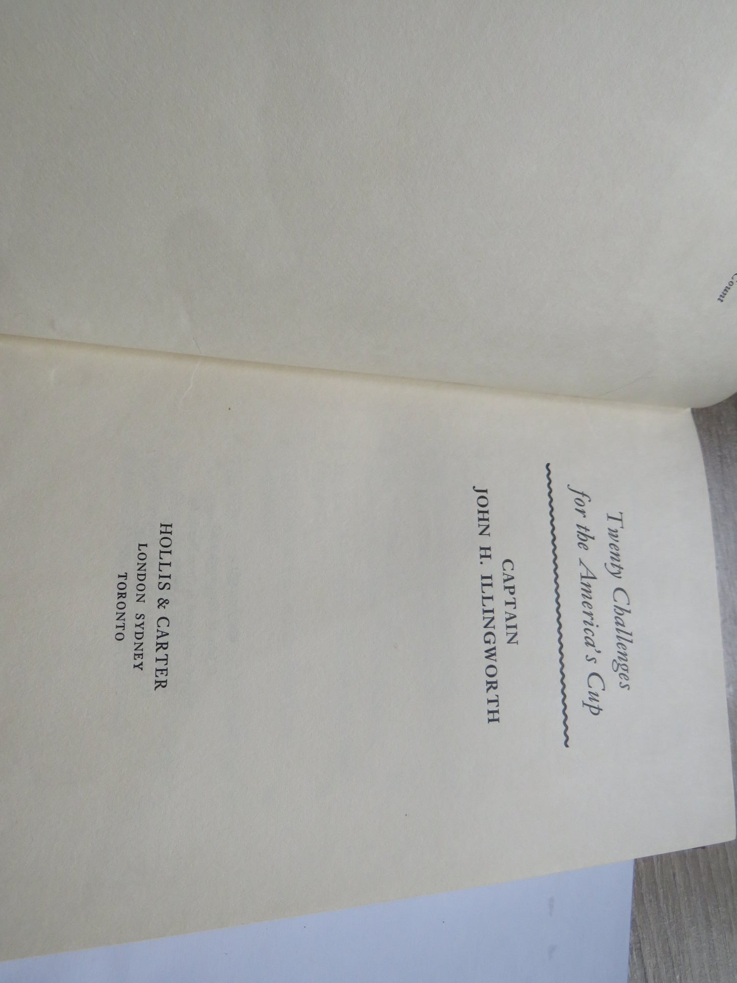Twenty Challenges For The America's Cup By Captain John H. Illingworth 1968 1st Edition