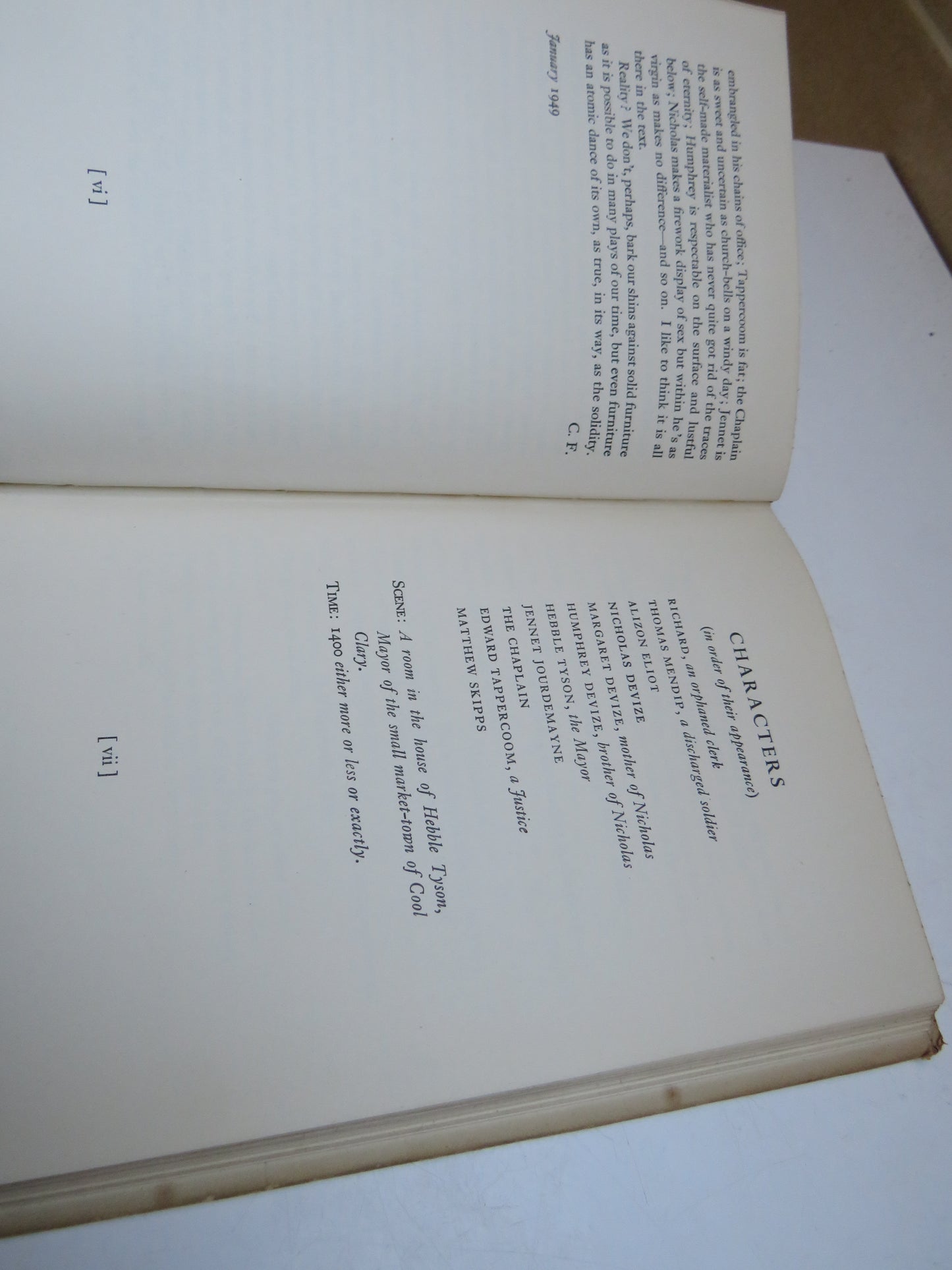 The Lady's Not For Burning A Comedy By Christopher Fry 1949