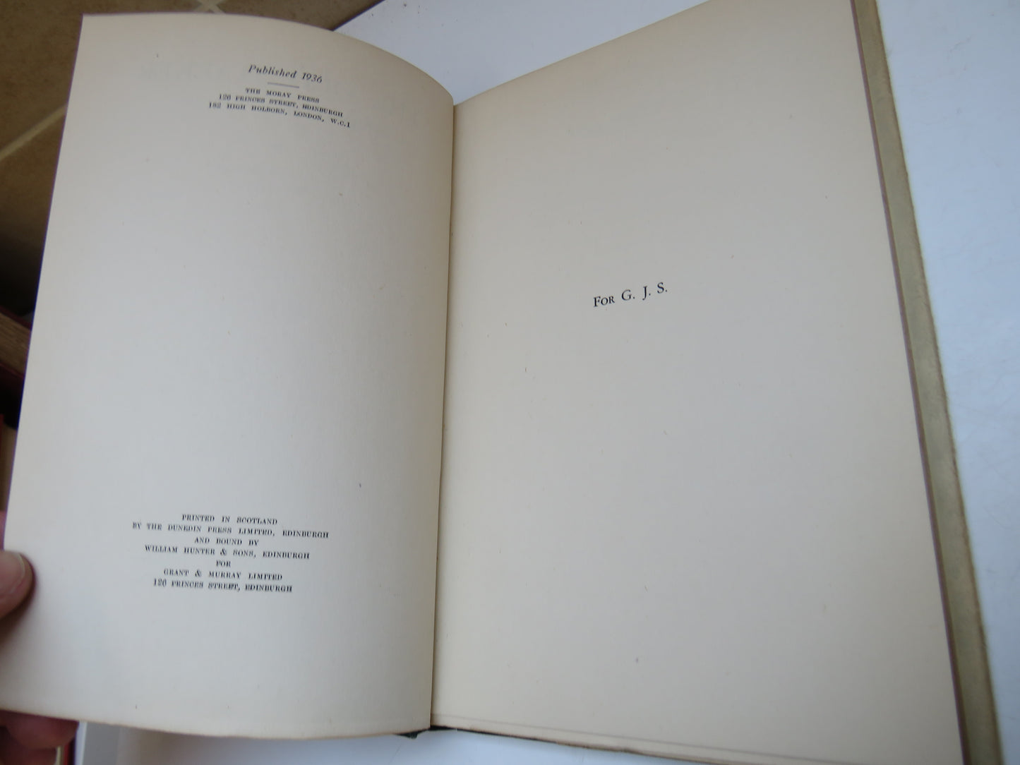 The Old Stalker and Other Verses By J.B. Salmond 1936 1st Edition