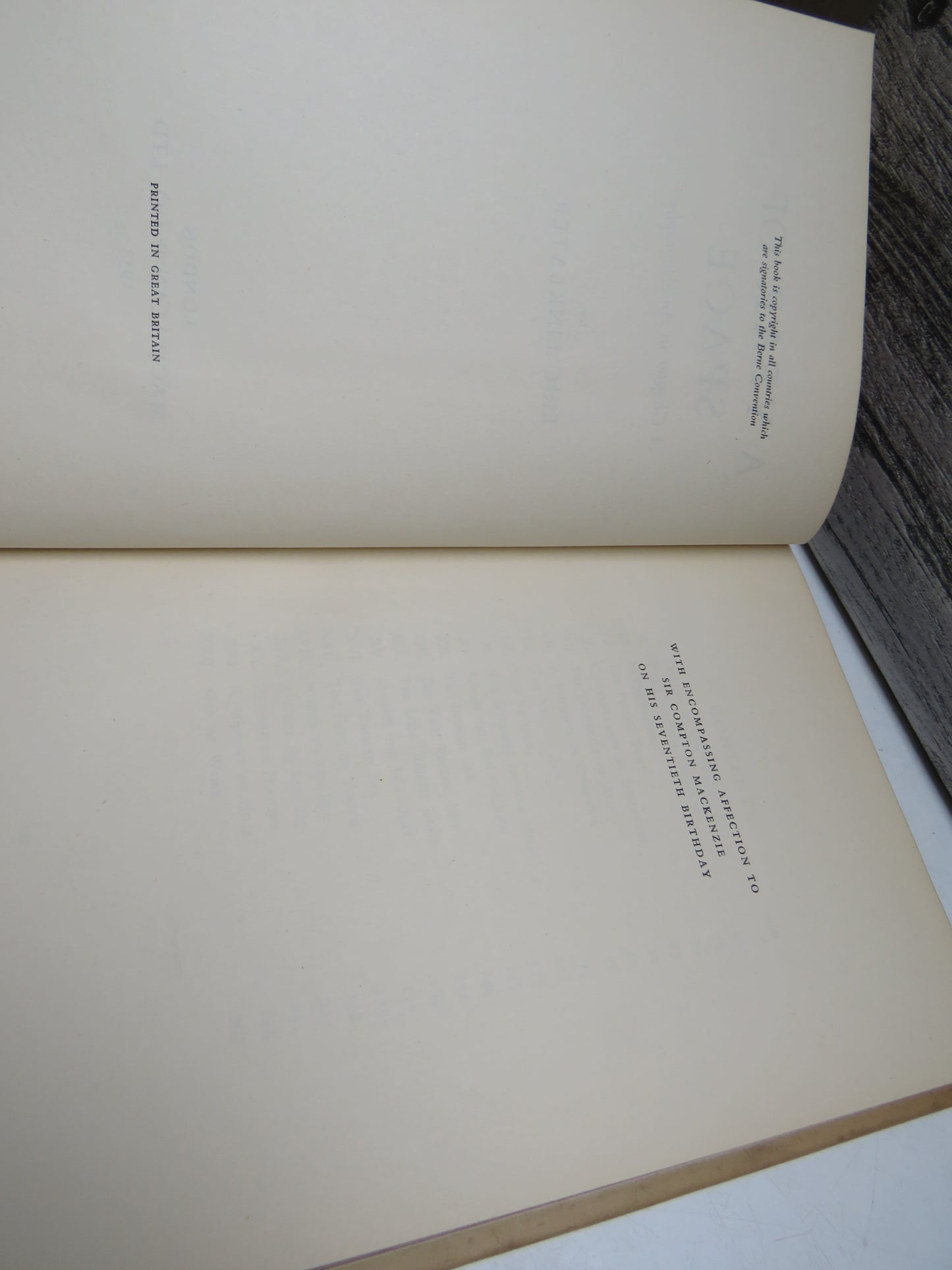 A Year of Space, A Chapter in Autobiography by Eric Linklater, 1953