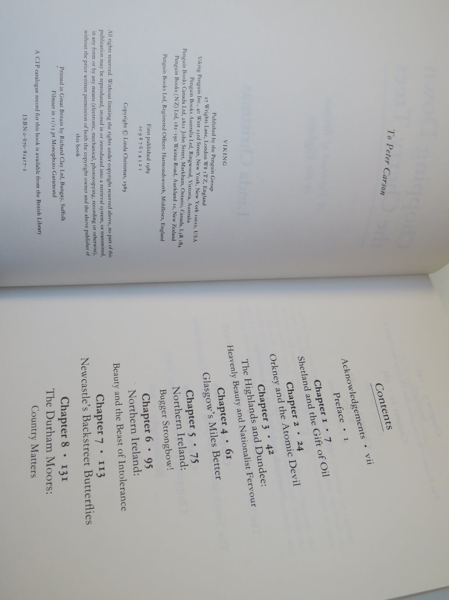 Chopping Down The Cherry Trees A Portrait of Britain In The Eighties By Linda Christmas 1989