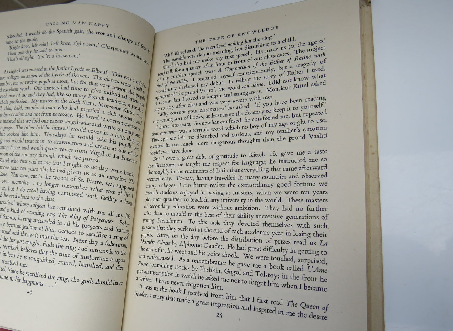 Call No Man Happy By Andre Maurois 1943 1st Edition