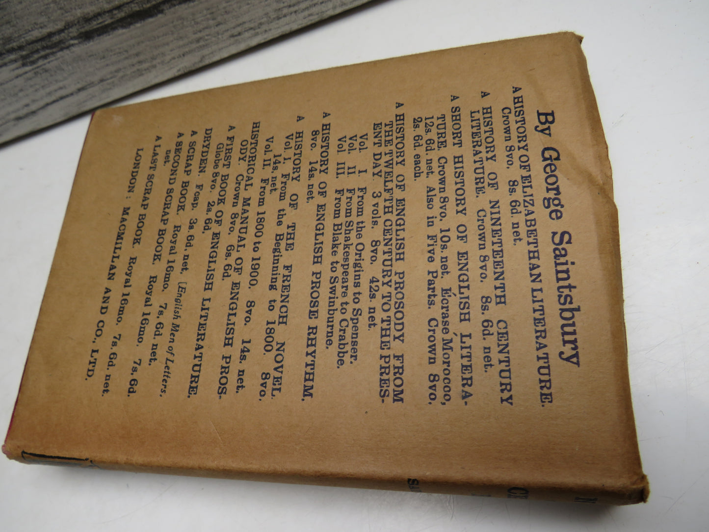 Notes on a Cellar-Book by George Saintsbury, 1931