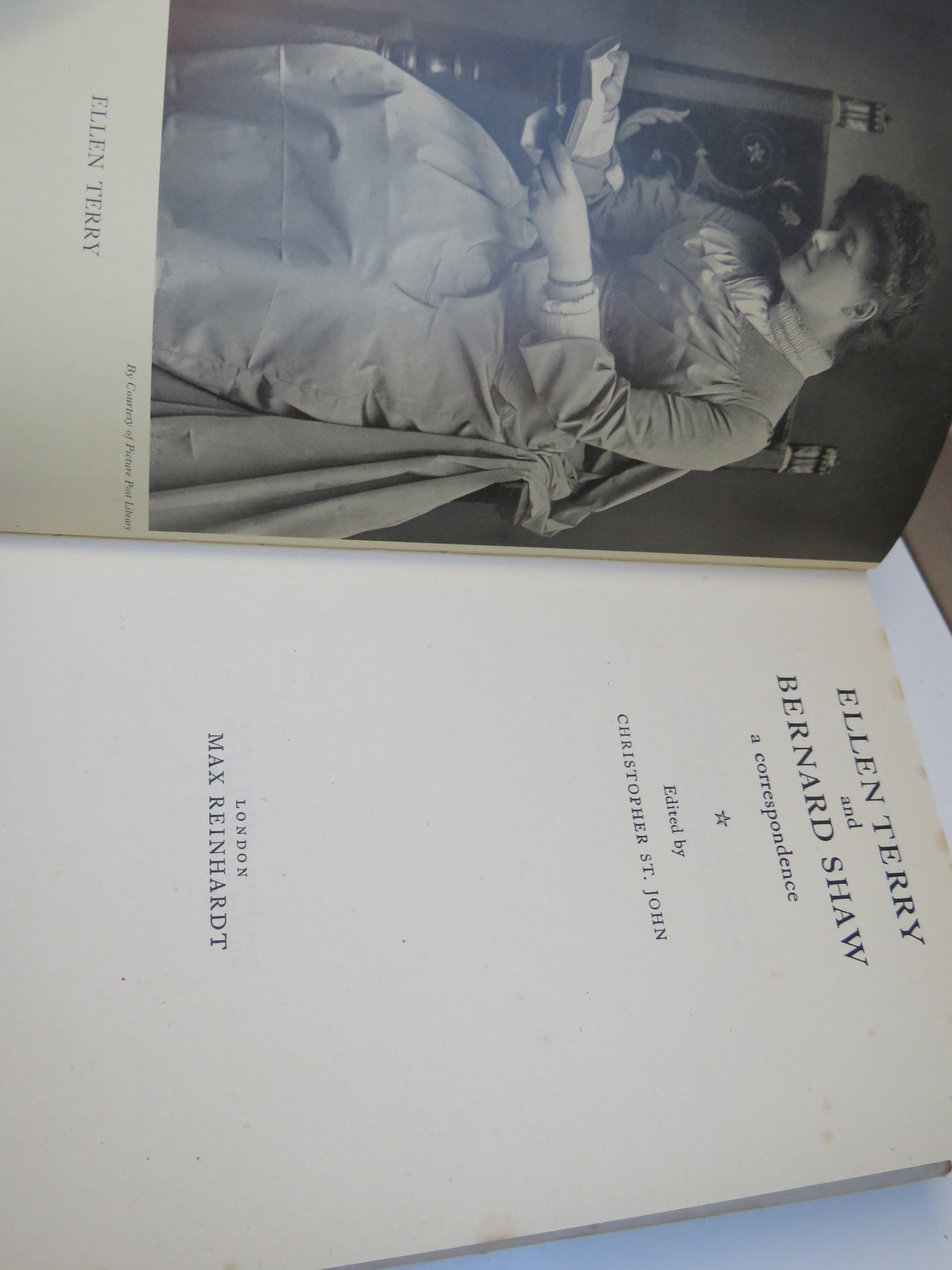 Ellen Terry and Bernard Shaw A Correspondence Edited By Christopher St. John 1952