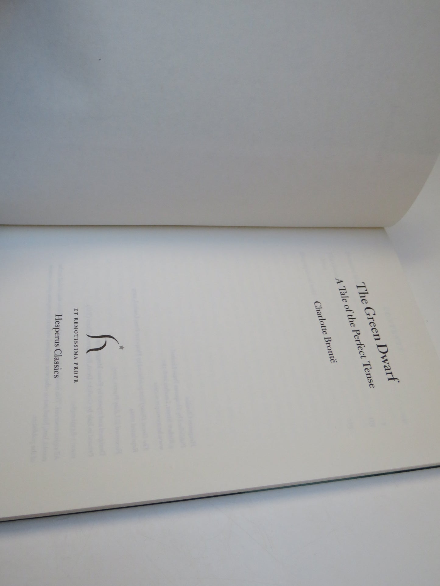 The Green Dwarf By Charlotte Bronte Foreword By Libby Purves 2003