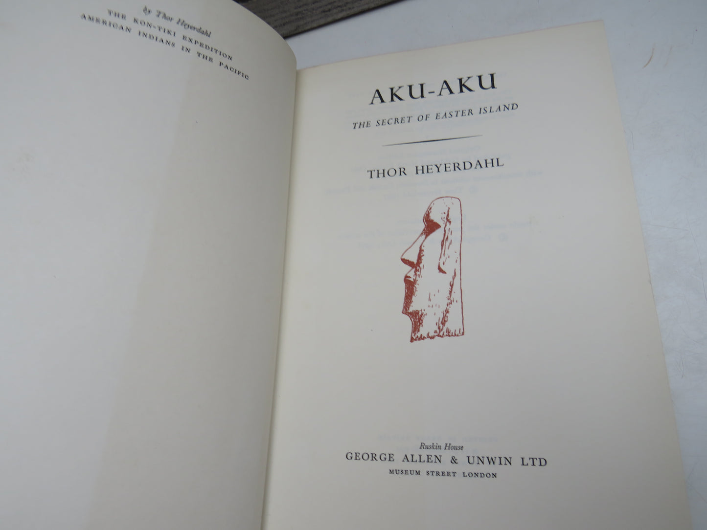Aku-Aku, The Secret of Easter Island by Thor Heyerdahl (Exploration Book, 1958)