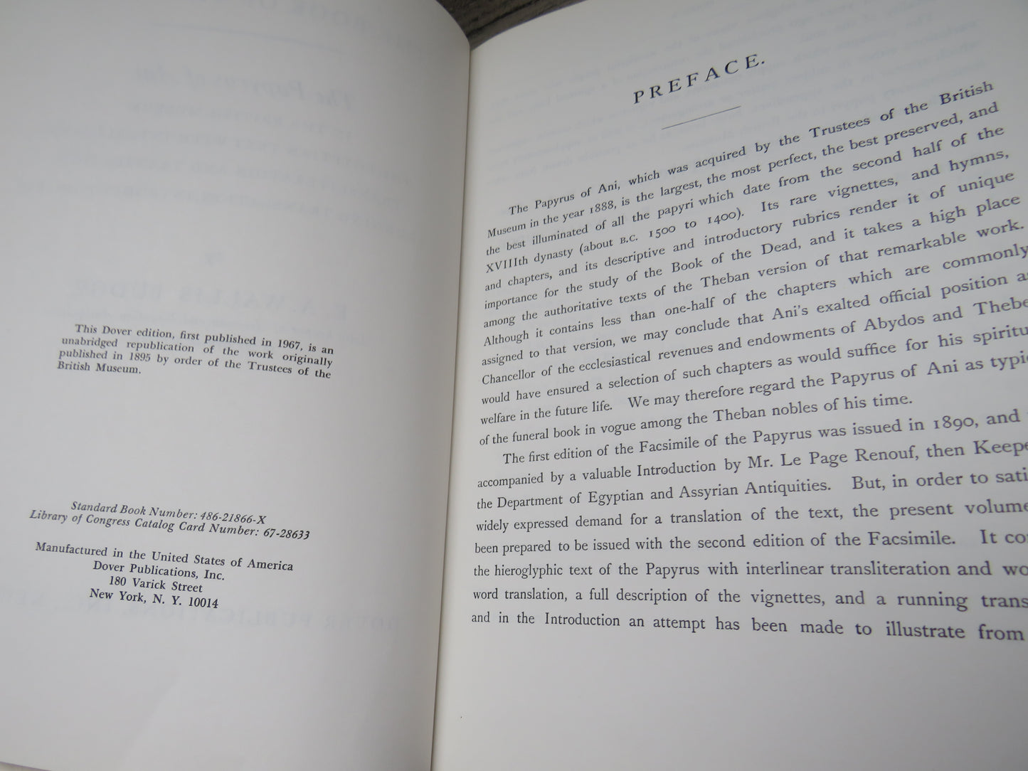 The Book of the Dead, The Papyrus of Ani in the British Museum by E. A. Wallis Budge, 1967