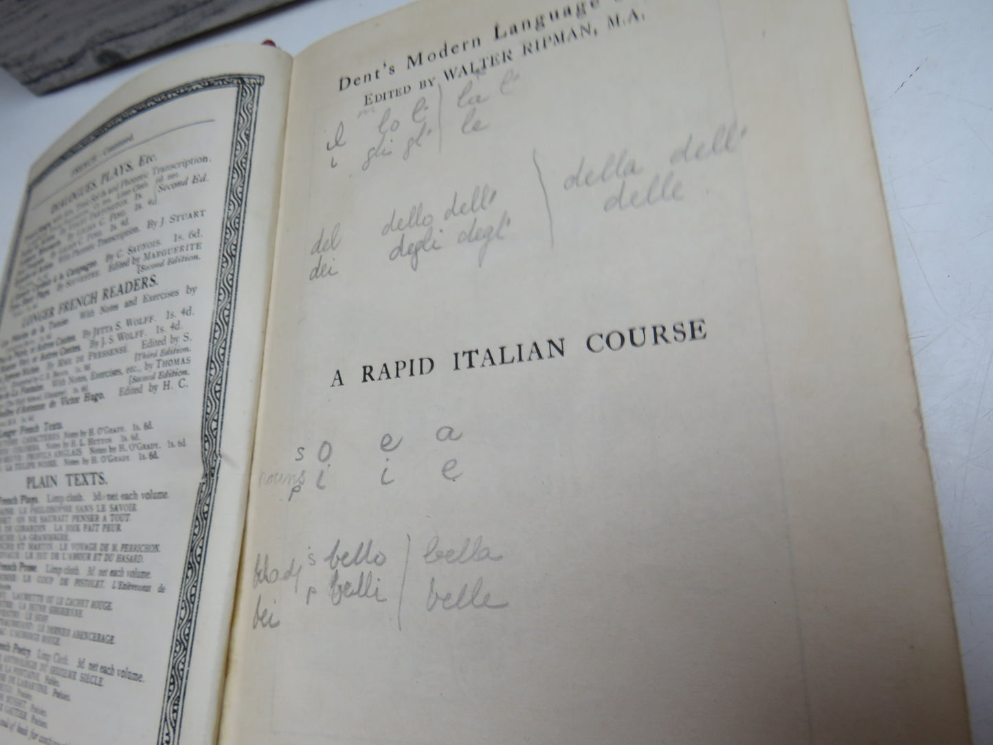 A Rapid Italian Course by Walter Ripman, 1919