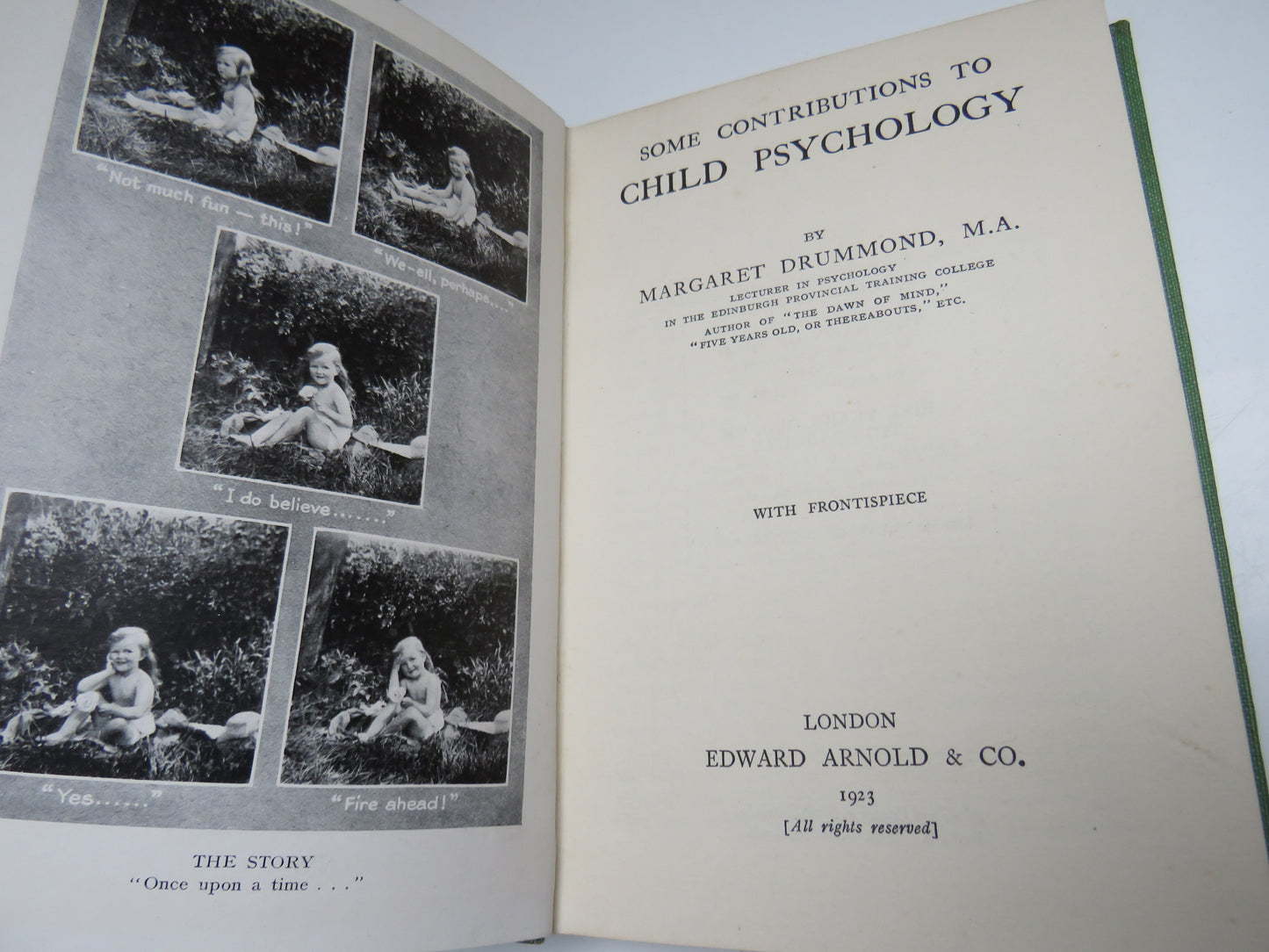 Some Contributions to Child Psychology by Margaret Drummond, 1923