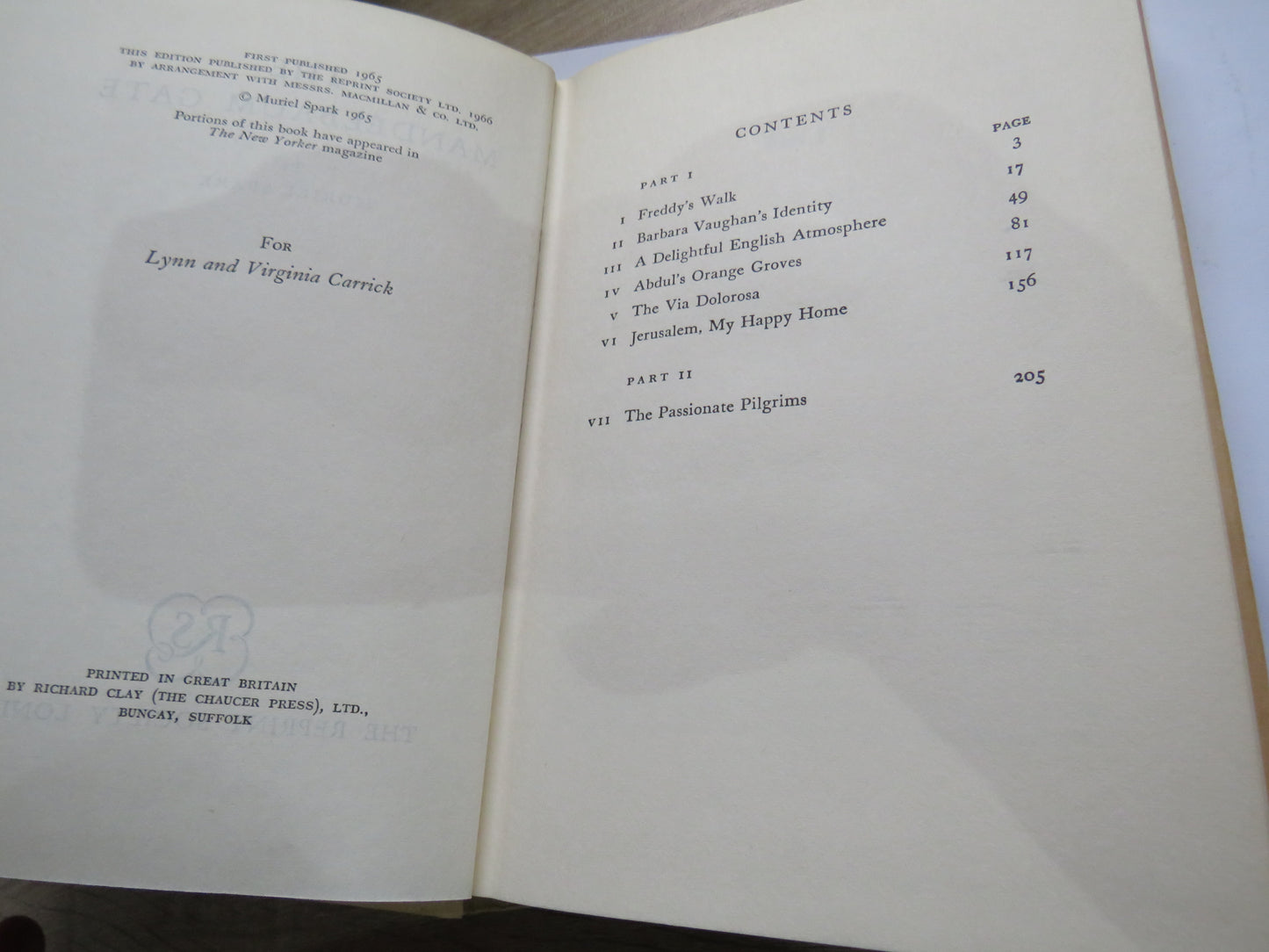 The Mandelbaum Gate By Muriel Spark 1965