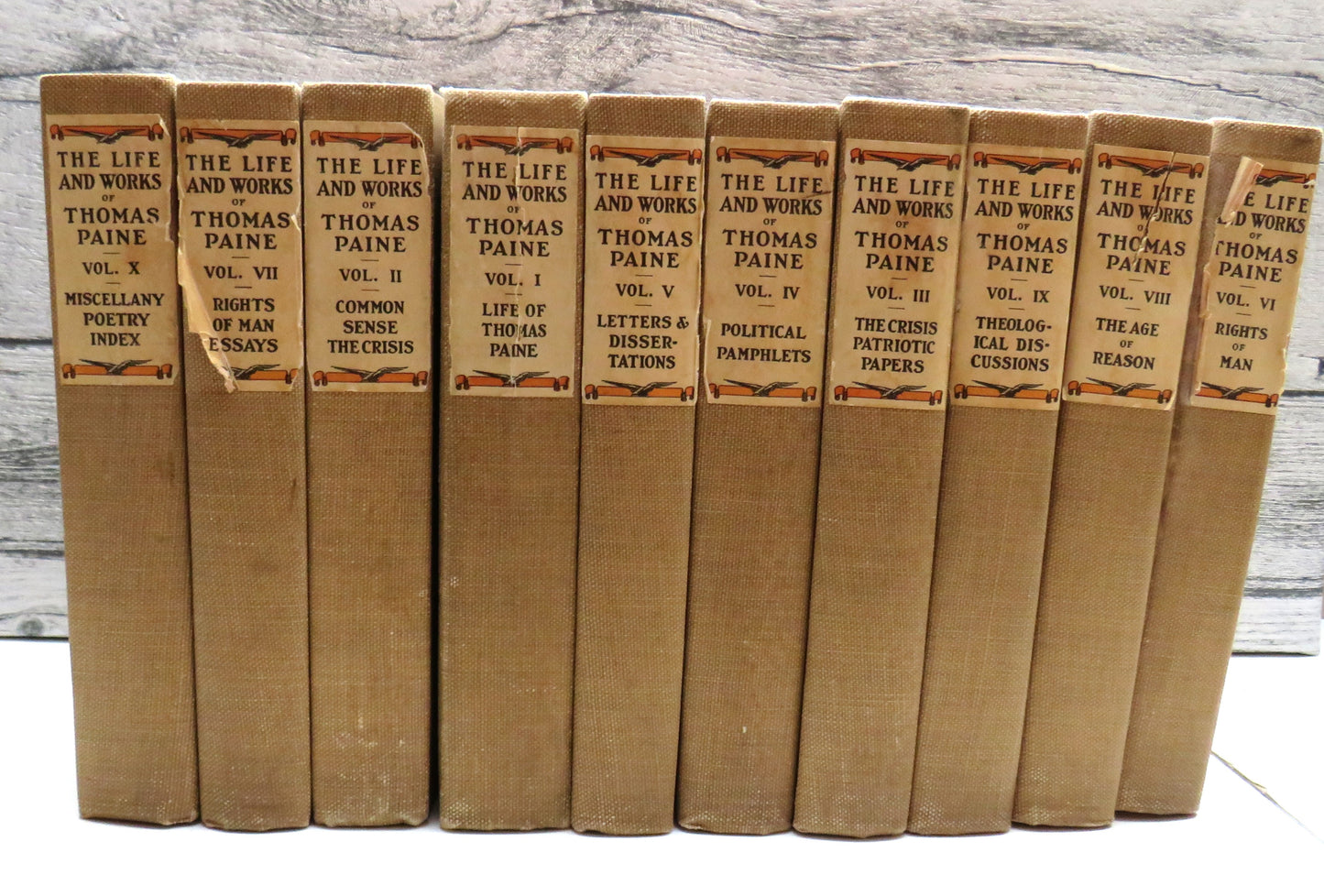 The Life and Works of Thomas Paine edited by William M. Van der Weyde, Complete Set Volumes 1-10, 1925
