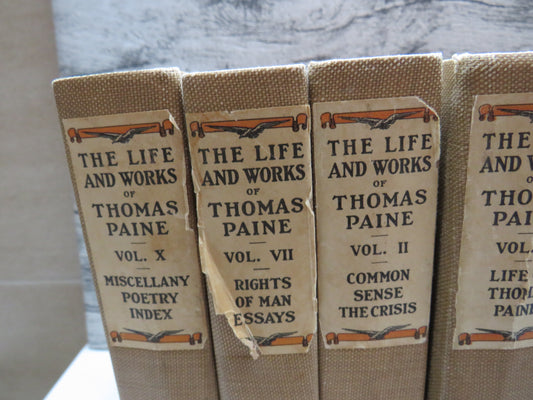 The Life and Works of Thomas Paine edited by William M. Van der Weyde, Complete Set Volumes 1-10, 1925