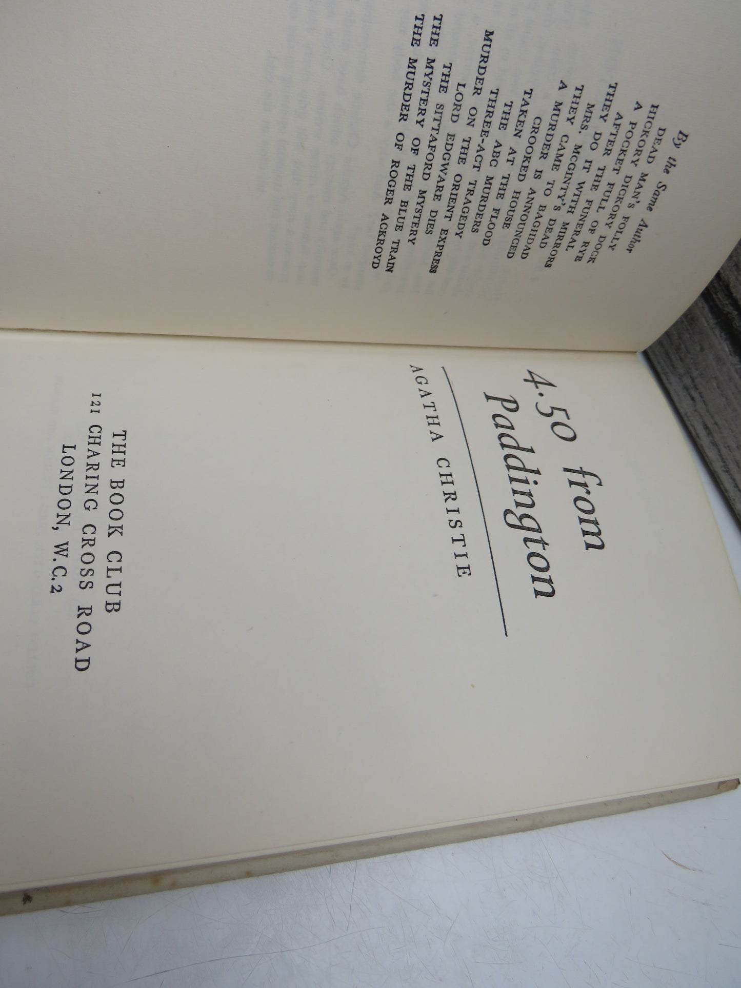 4.50 From Paddington by Agatha Christie (Crime Fiction Book, 1959)