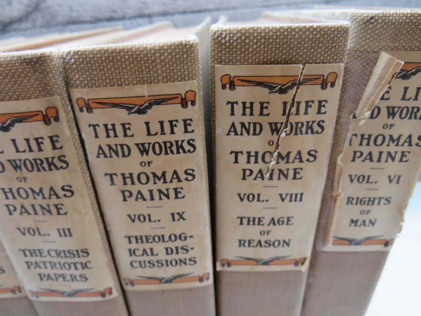The Life and Works of Thomas Paine edited by William M. Van der Weyde, Complete Set Volumes 1-10, 1925