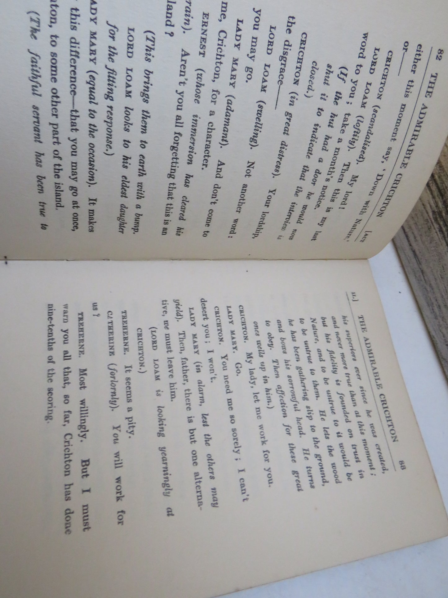 The Plays of J. M. Barrie, The Admirable Crichton, A Comedy, 1932