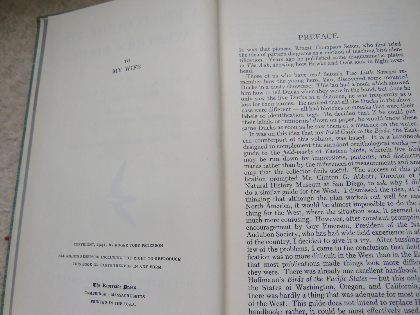 A Field Guide To Western Birds By Roger Tory Peterson 1941