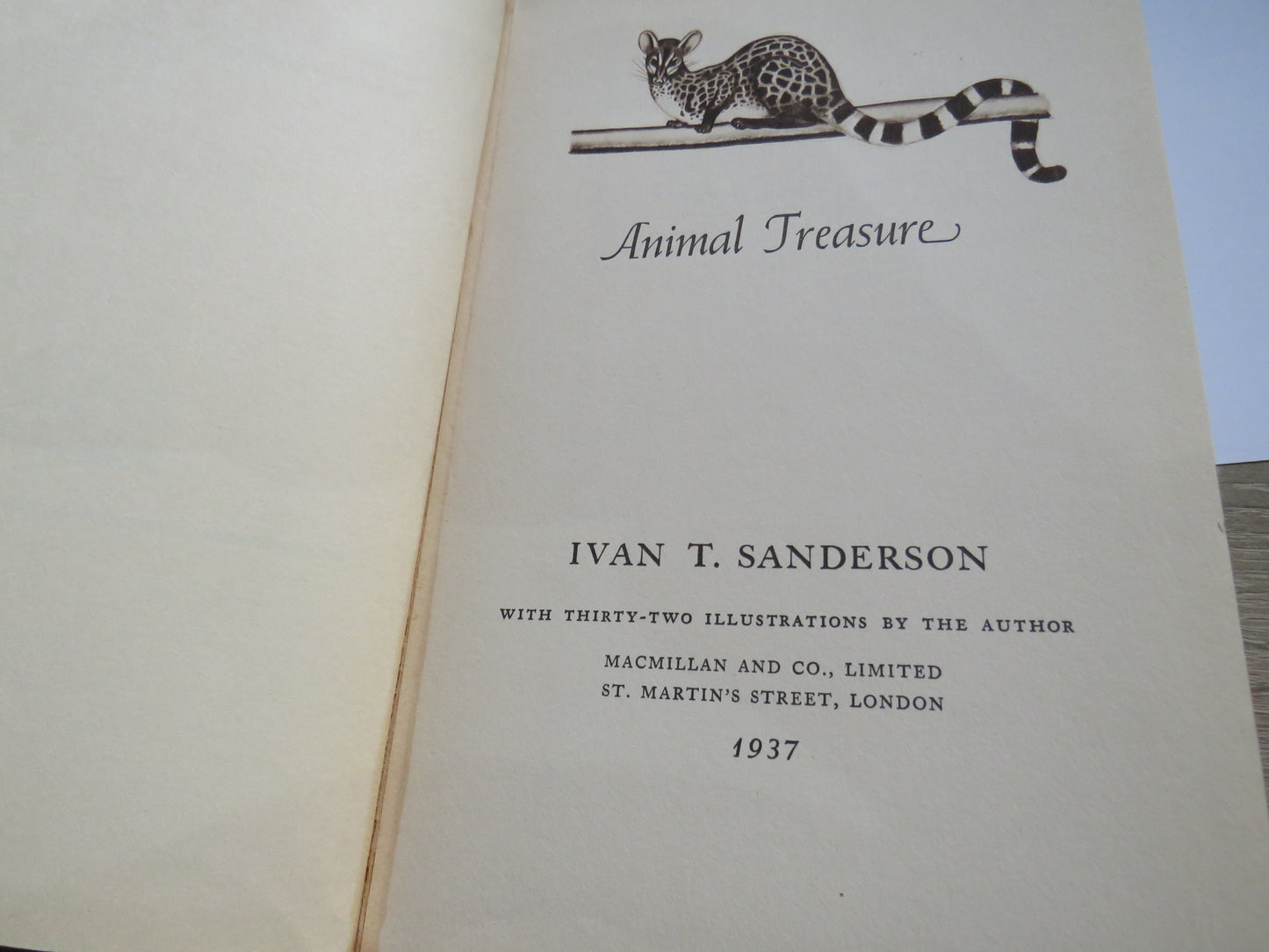 Animal Treasure By Ivan T. Sanderson 1937