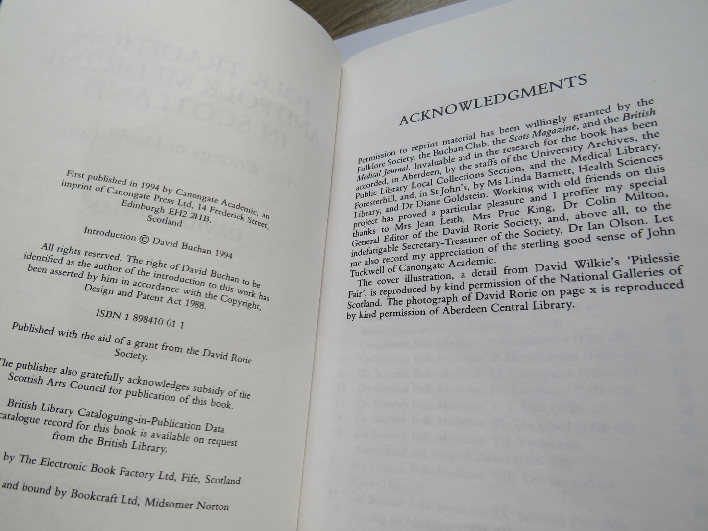Folk Tradition and Folk Medicine In Scotland The Writings of David Rorie Edited By David Buchan 1994