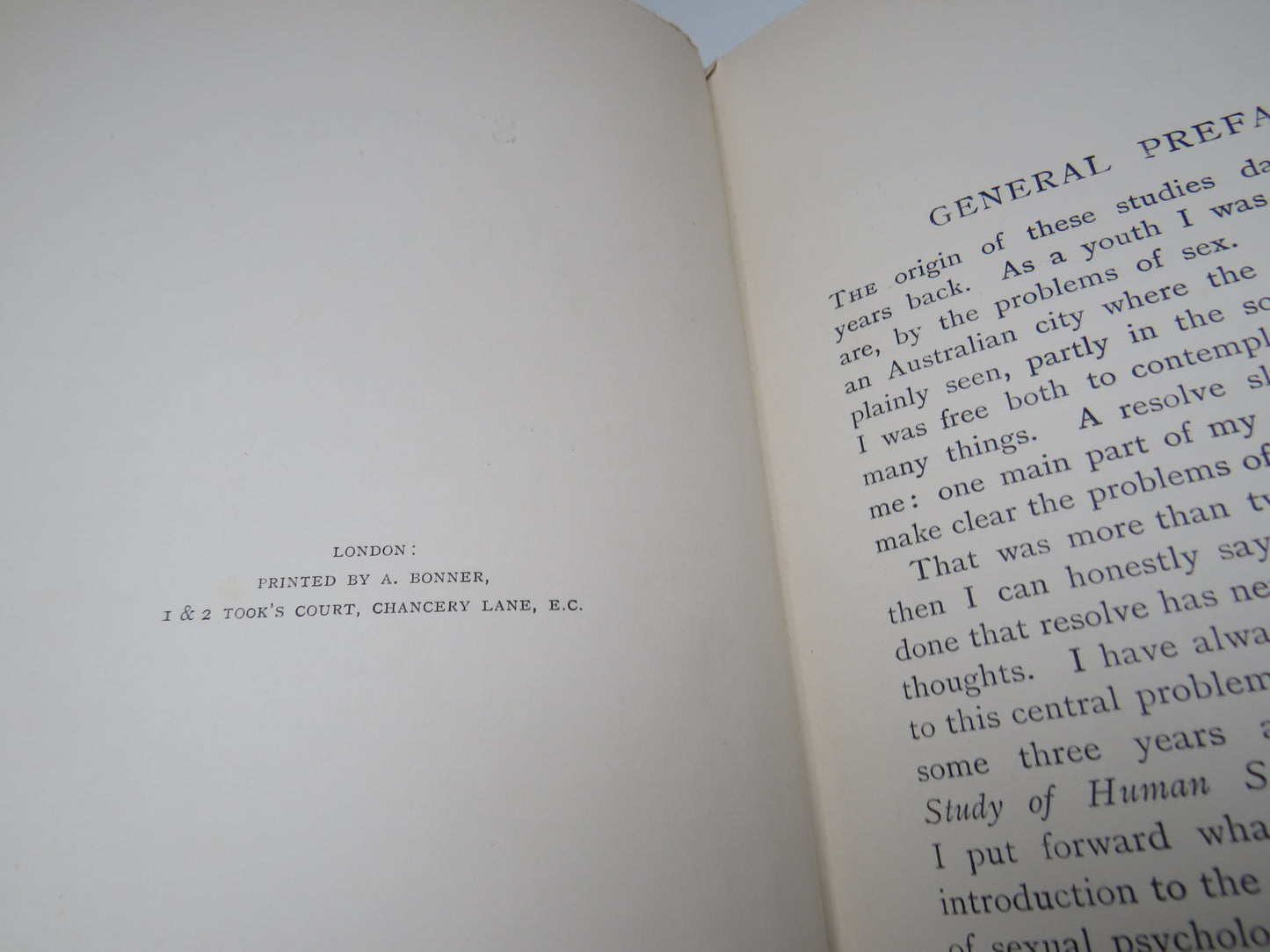 Studies in the Psychology of Sex, Vol I, Sexual Inversion by Havelock Ellis, 1897, First Edition