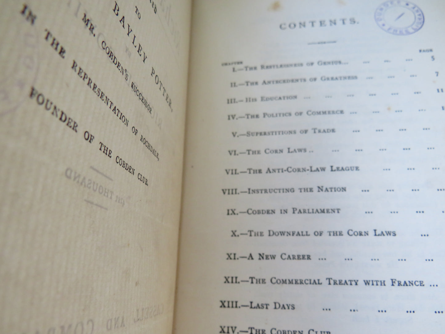 The World's Workers Richard Cobden By Richard Gowing 1897