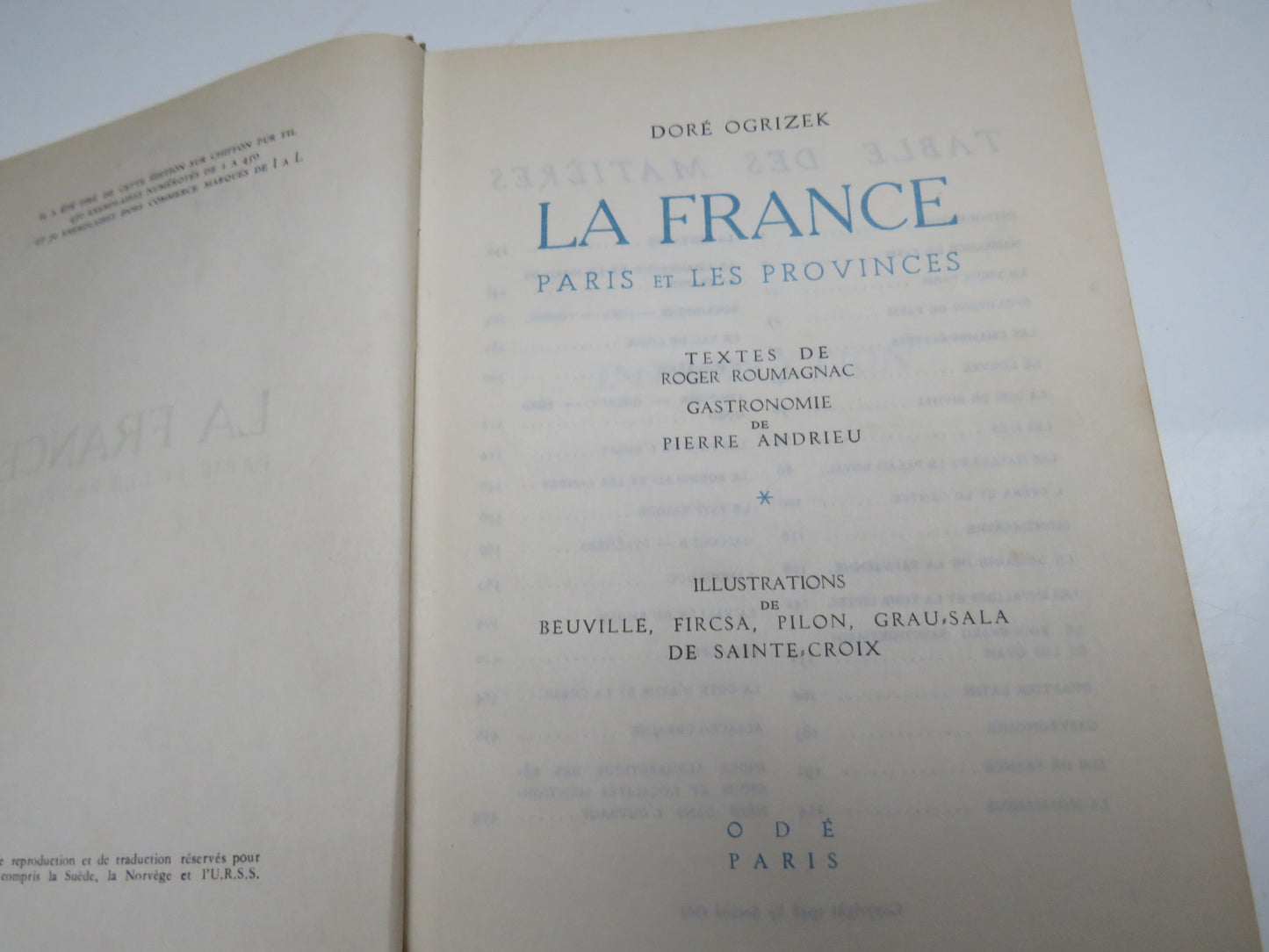 La France, Paris Et Les Provinces by Dore Ogrizek, 1948, French