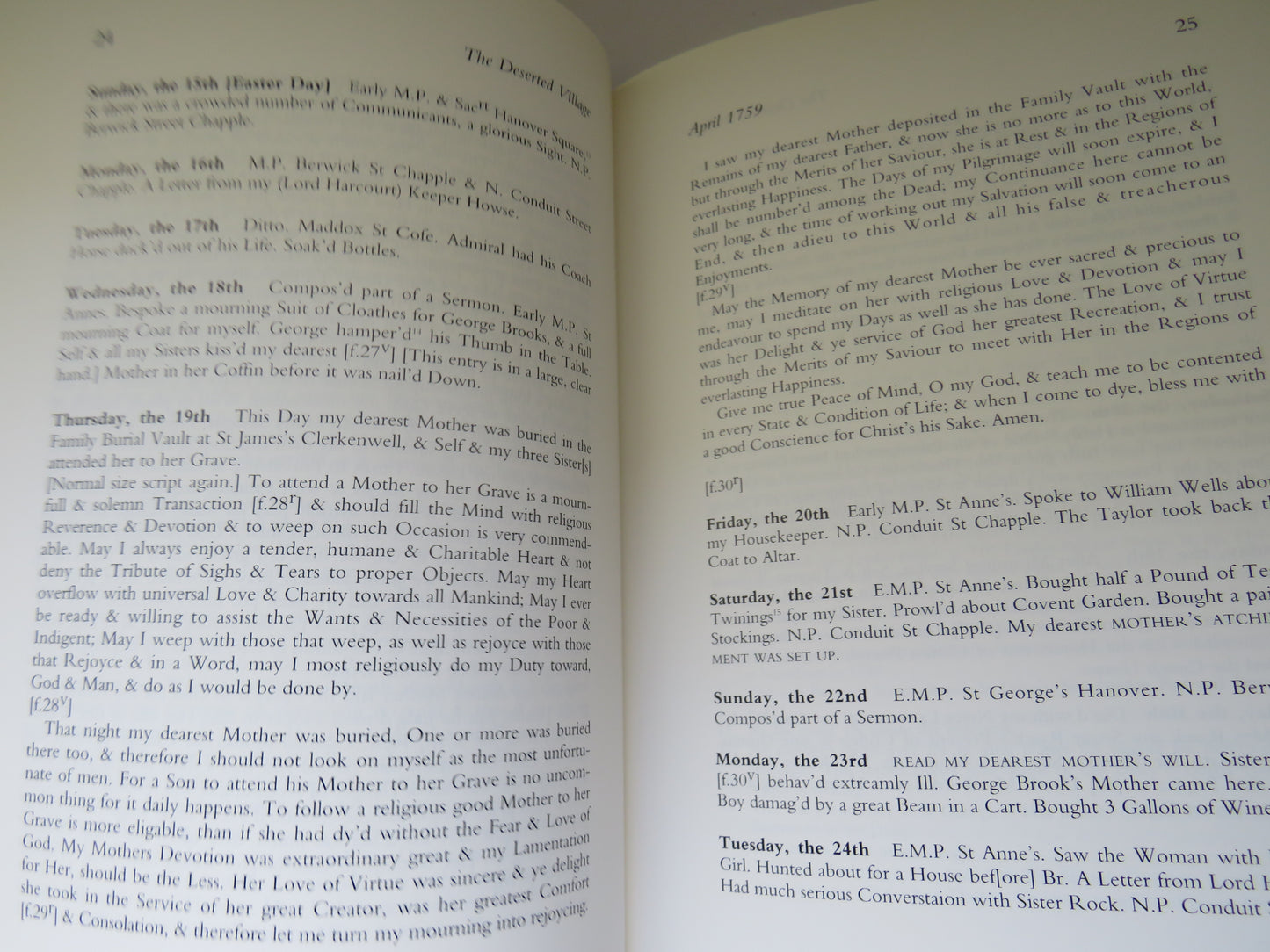 The Deserted Village The Diary of an Oxfordshire Rector James Newton of Nuneham Courtenay 1736-86