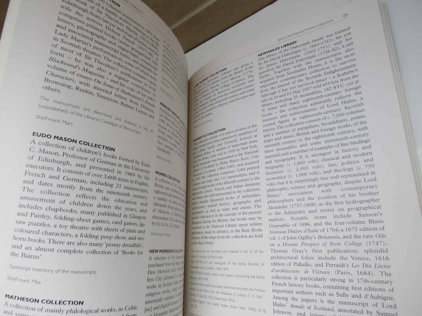 Special and Named Printed Collections in the National Library of Scotland, edited by Graham Hogg, 1999