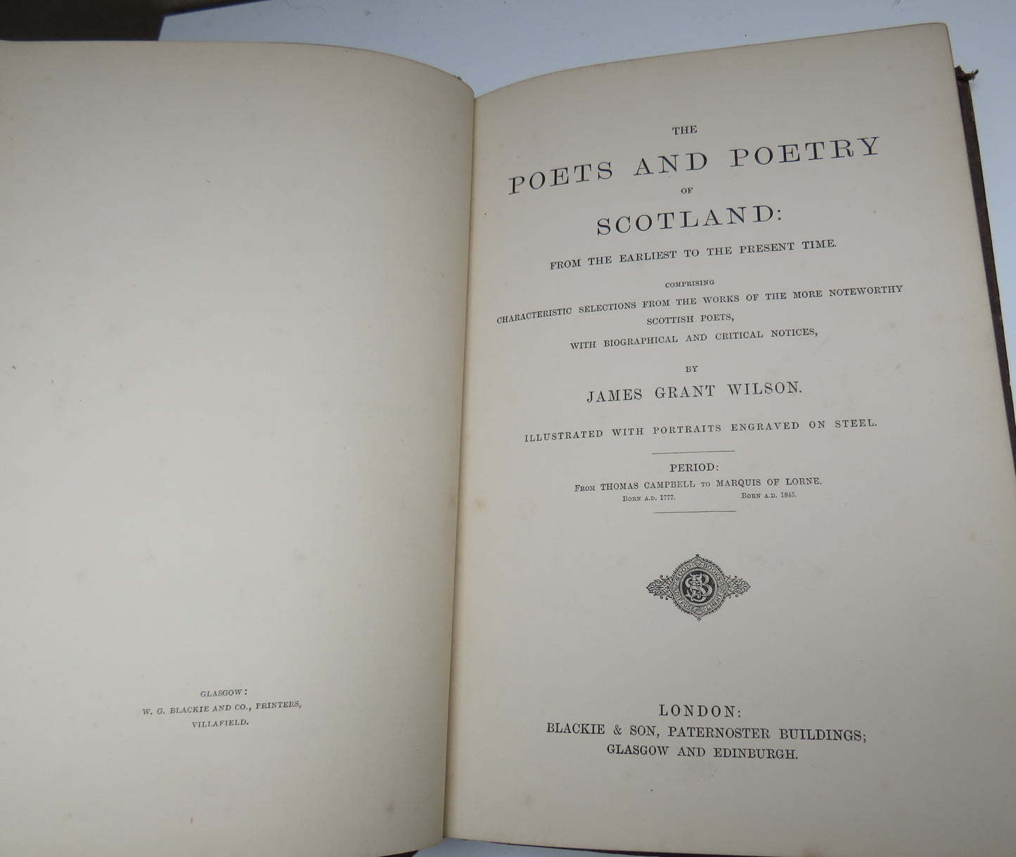 The Poets & Poetry of Scotland by James Grant Wilson Volume II