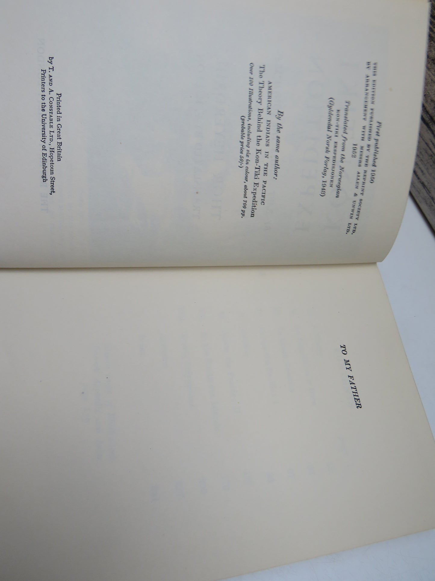 The Kon-Tiki Expedition, by Raft Across the South Seas by Thor Heyerdahl (Exploration Book, 1952)